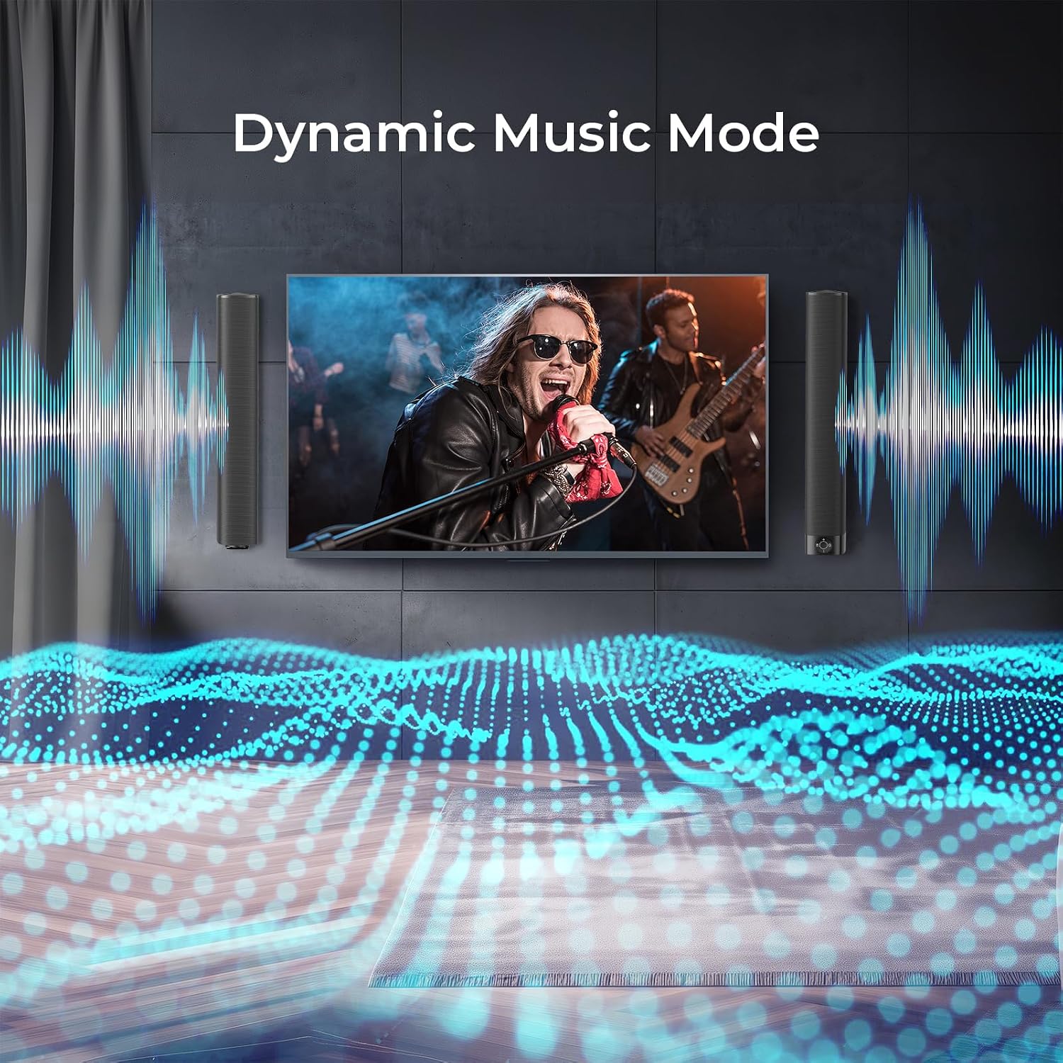 Sound Bar for Smart TV, Soundbar with Bluetooth/ARC/Opt/AUX Connect, Auto Volume Boost, 3 Equalizer Modes, 2 in 1 Detachable Soundbar for TV/PC/Gaming/Projectors - Image 7