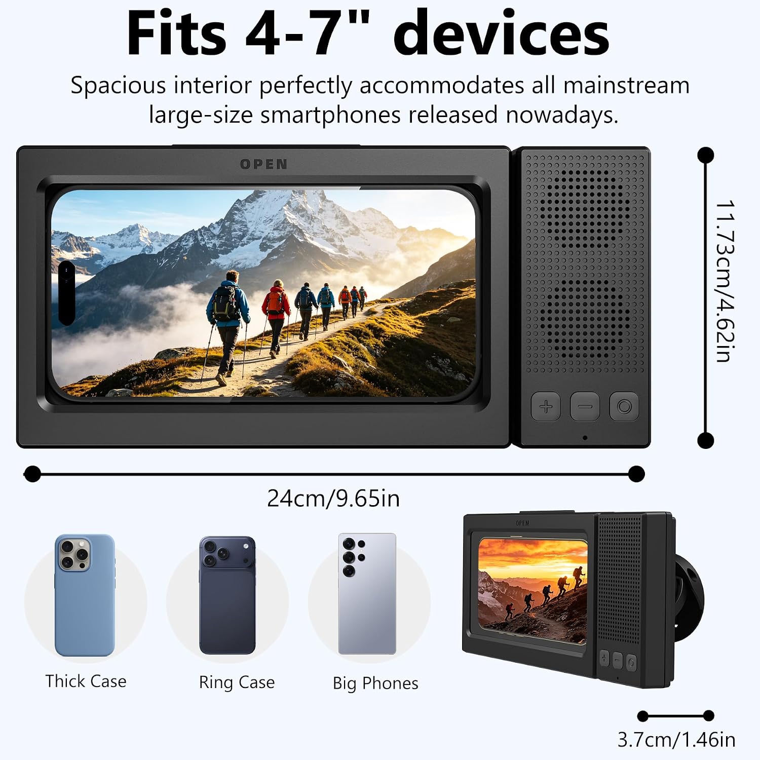 Shower Phone Holder with Wireless Bluetooth Speaker,IPX6 Waterproof Case - Image 7